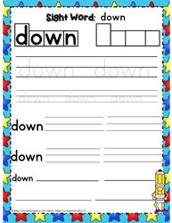 Sight Word down